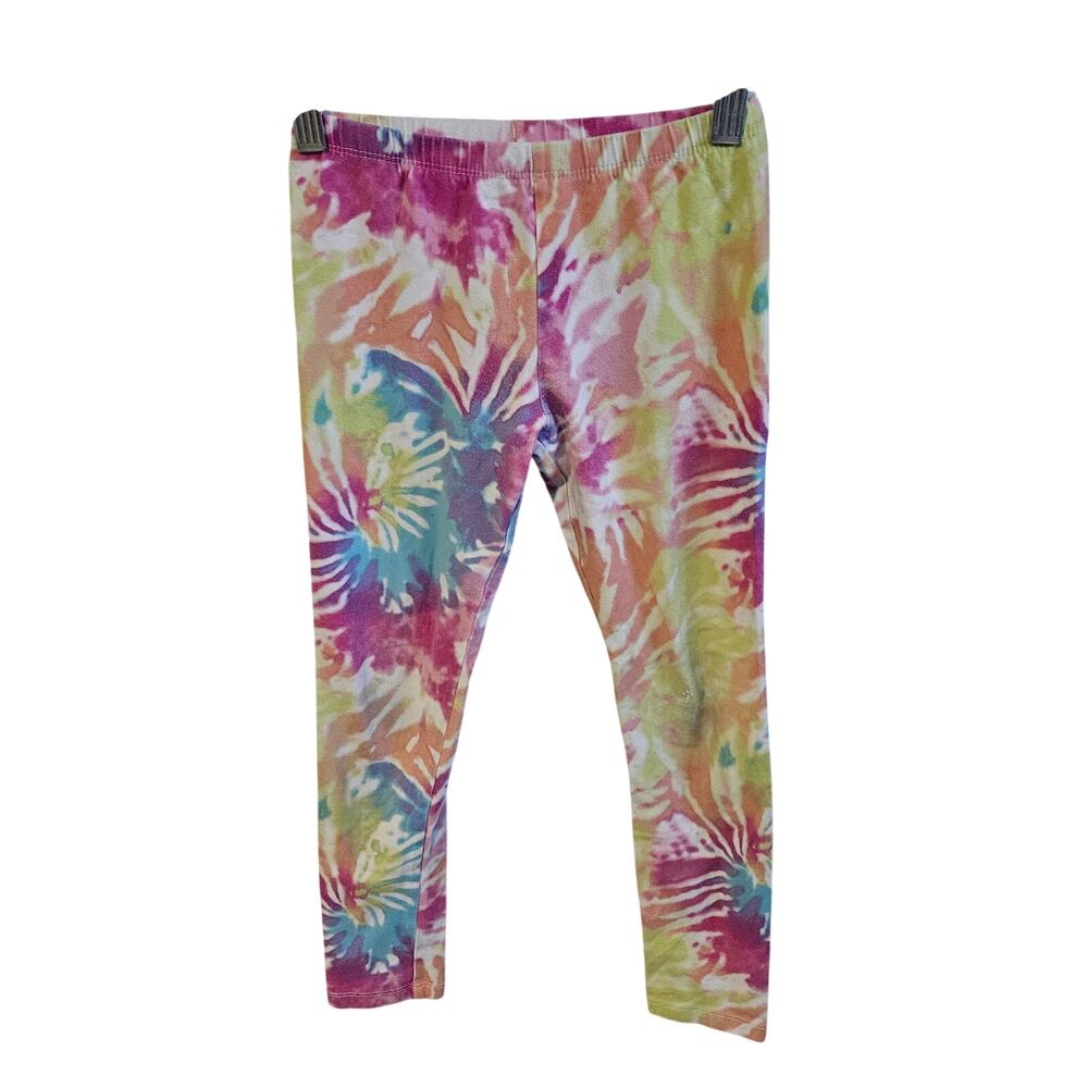 Children's Place Size M 7/8 Leggings Rainbow Tie Dye Classic Stretch Cotton